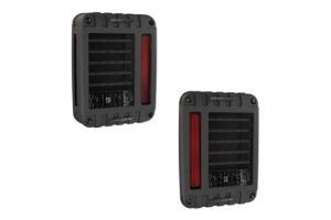 jw speaker 279 j series led tail lights (pair) for 2007 18 jeep wrangler jk 2 door & unlimited 4 door models 0347531 sku: jws 0347531