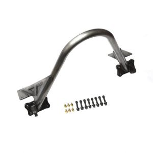 evo manufacturing front revolution stinger in raw steel for 07 18 jeep wrangler jk, jku evo 1079 sku: evo evo 1079