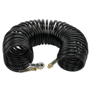 viair 5 in 1 inline inflation/deflation coil hose with 120 psi guage 00029