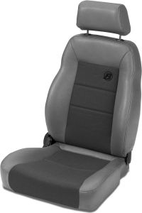 bestop trailmax ii sport front reclining seat in black crush for 1976 06 jeep cj series, wrangler yj & wrangler tj models 3943401