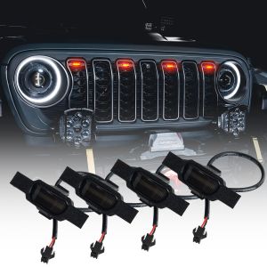 oracle lighting pre runner style led grill light kit for 24+ jeep wrangler jl/ gladiator jt 5889 005n t