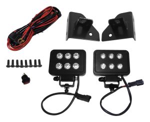 rt off road plastic black led block lamp kit for 76 83 jeep cj5,76 86 jeep cj7,81 85 jeep scrambler,87 95 jeep wrangler rt28074